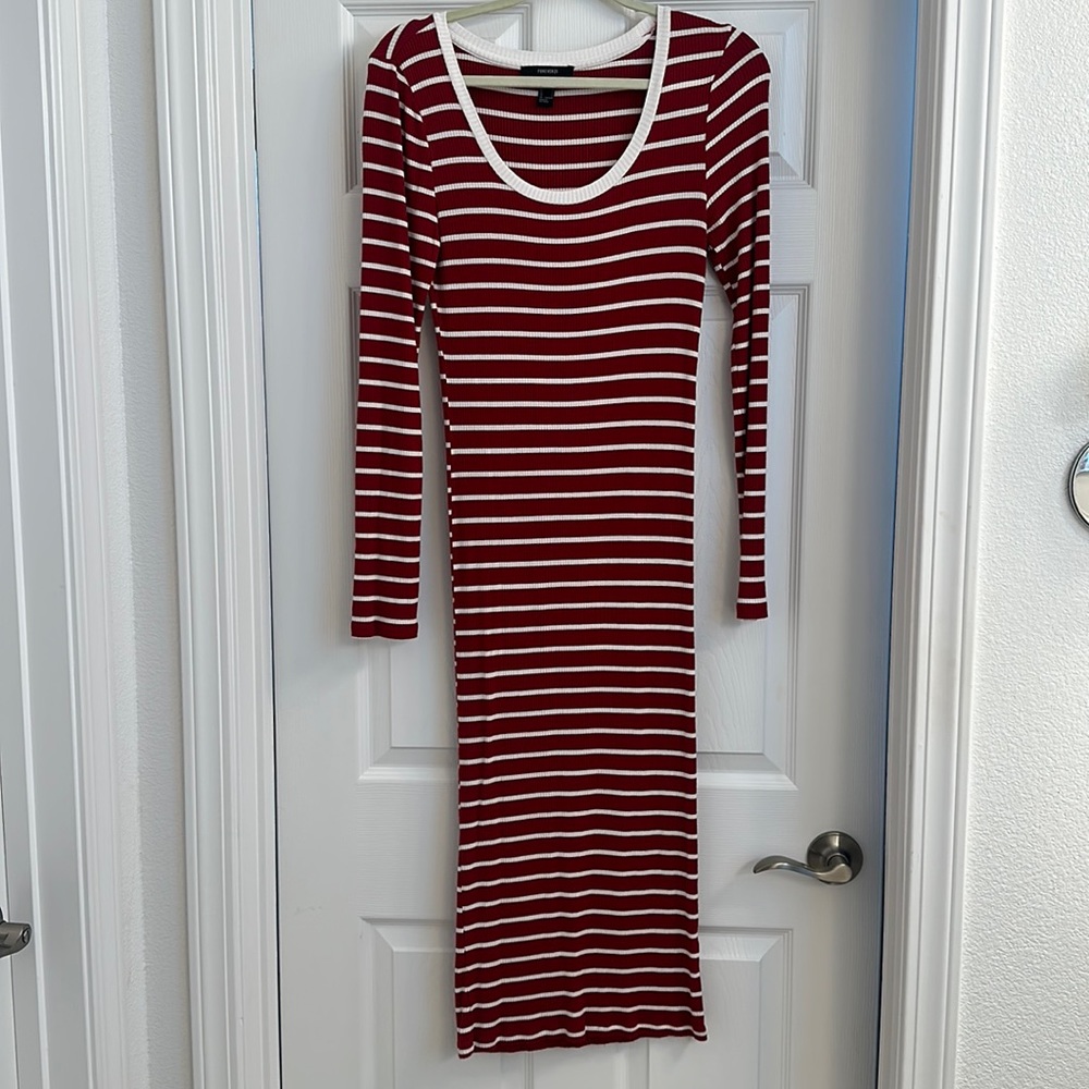 Long sleeve body con midi dress